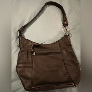 Black leather stone and Company purse